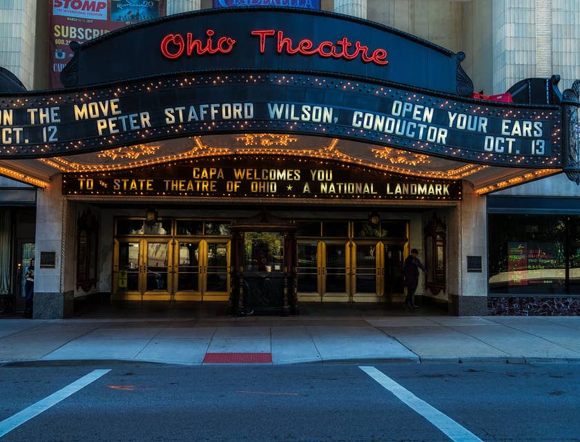 La imagen de la entrada al Teatro en una empresa de Ohio.