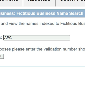 Perform a fictitious business name (FBN) search.