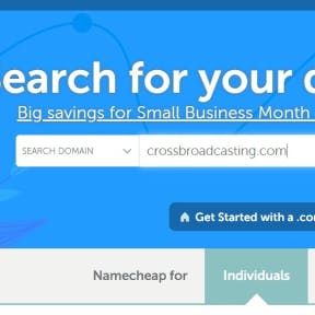 See if the web domain name is available.