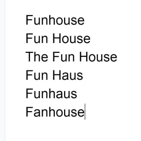 Think of the different ways your name could be spelled or phrased.