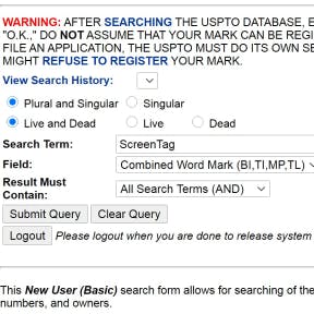 Check if the names are trademarked.