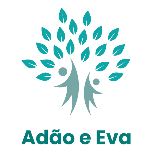 Logotipo bíblico para uma empresa chamada Adão e Eva.