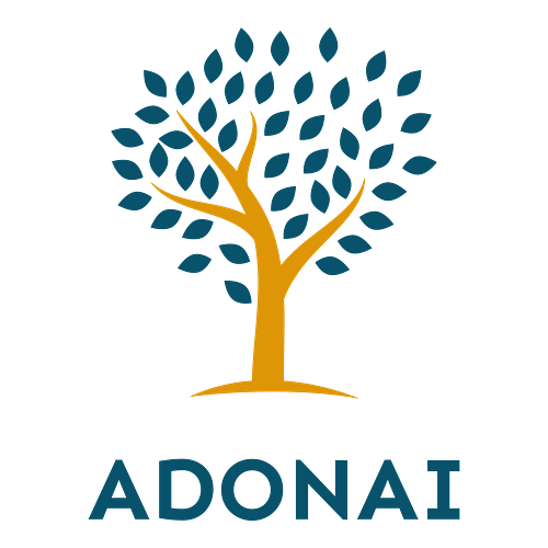Logotipo para uma loja de artigos religiosos chamada Adonai.