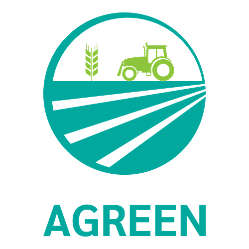 Logotipo para uma empresa agrícola chamada AGREEN.