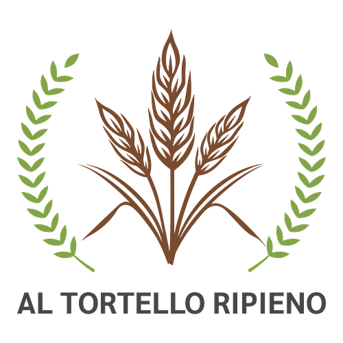 Un logo per un ristorante che si chiama Tortello Ripieno.