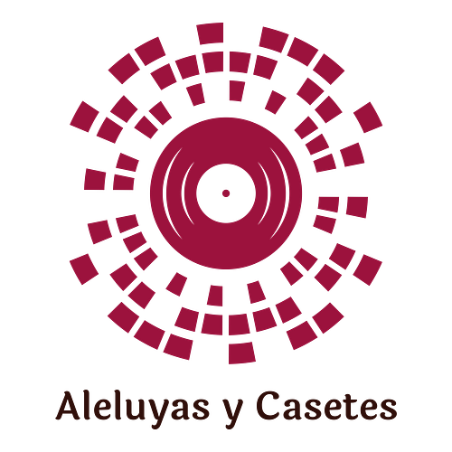 Logo cristiano de una empresa llamada Aleluyas y Casetes.