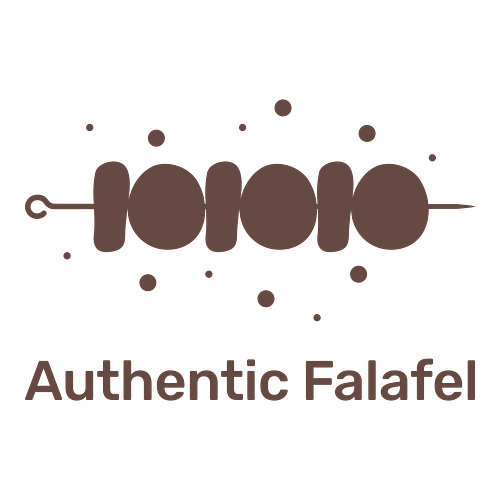 Arabic logo for a business called Authentic Falafel.