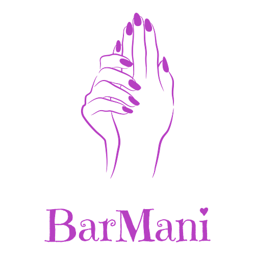 Un logo per un salone per le unghie che si chiama BarMani.