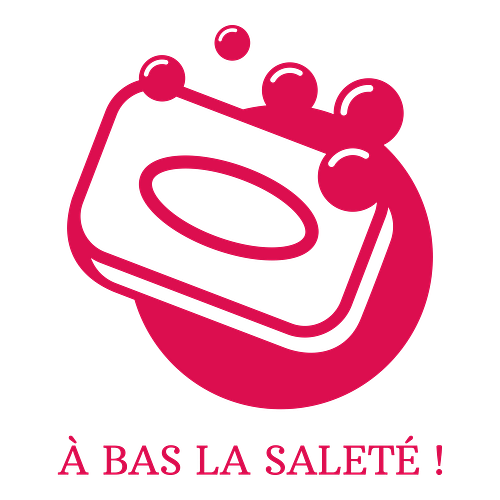 Un logo d'entreprise de nettoyage pour une entreprise appelée À Bas la Saleté !
