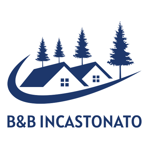 Un logo per un bed and breakfast che si chiama B&B Incastonato.