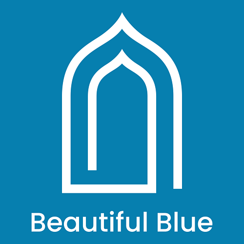 Islamic logo for a business called Beautiful Blue.