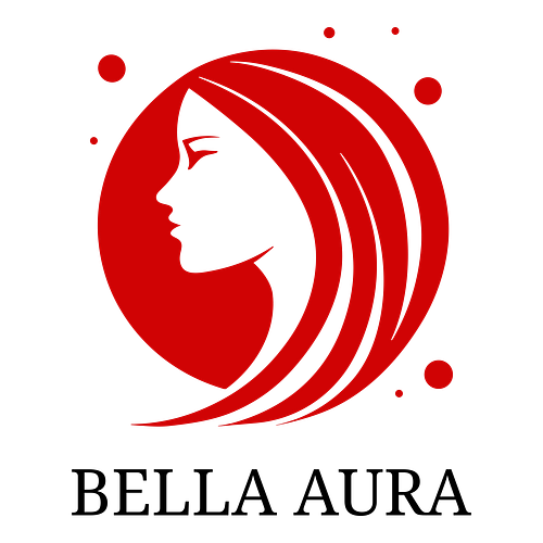 Logotipo para um serviço de tranças de cabelo chamado Bella Aura.