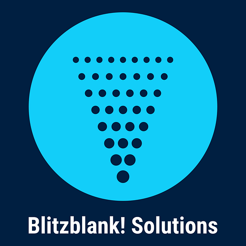 Ein Logo für eine Reinigungsfirma namens Blitzblank! Solutions.