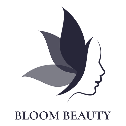 Logotipo para um serviço de tranças de cabelo chamado Bloom Beauty.