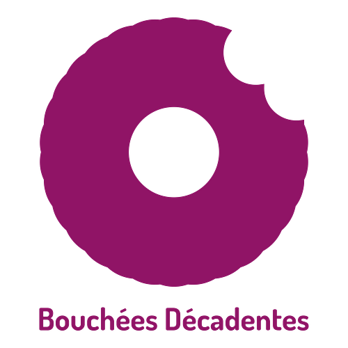 Un logo de pâtisserie pour une entreprise appelée Bouchées Décadentes.