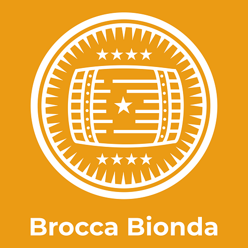 Un logo per un bar che si chiama Brocca Bionda.