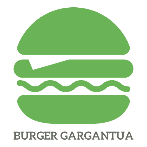 Un logo de restaurant de  fast-food pour une entreprise appelée Burger Gargantua.