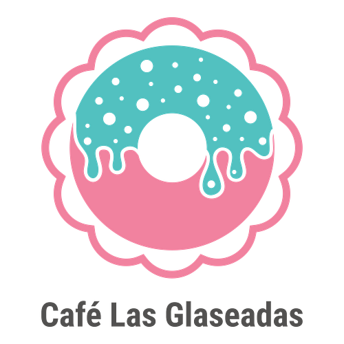 Logos para negocios de donas para un negocio de donas llamado "Café Las Glaseadas".