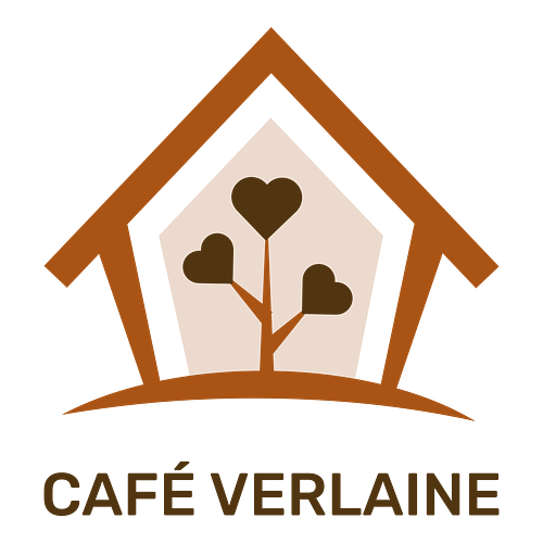 Un logo de café pour une entreprise appelée Café Verlaine.