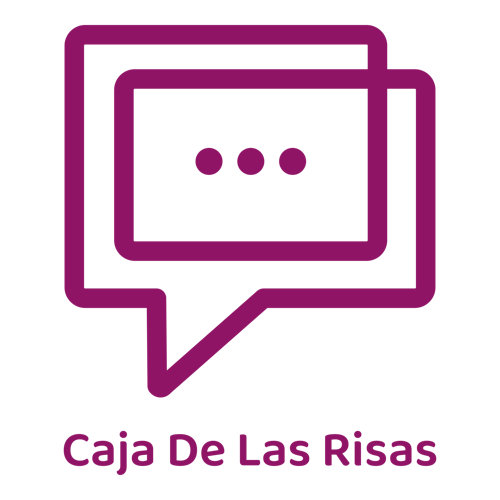 Logo para podcast llamado Caja de las Risas.