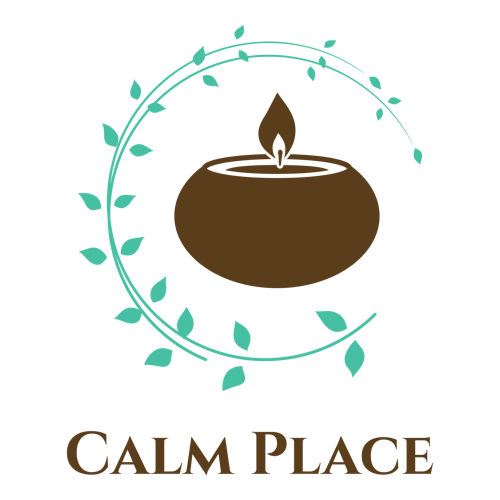 Logo para velas de una empresa llamada Calm Place.
