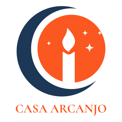 Logotipo bíblico para uma empresa chamada Casa Arcanjo.