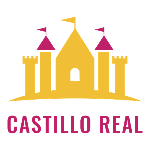 Logo para un negocio de decoraciones para fiestas llamado "Castillo Real".