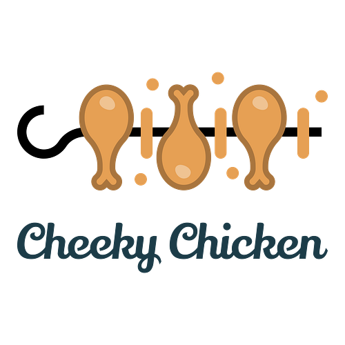 Fried chicken logo for a business called Cheeky Chicken.