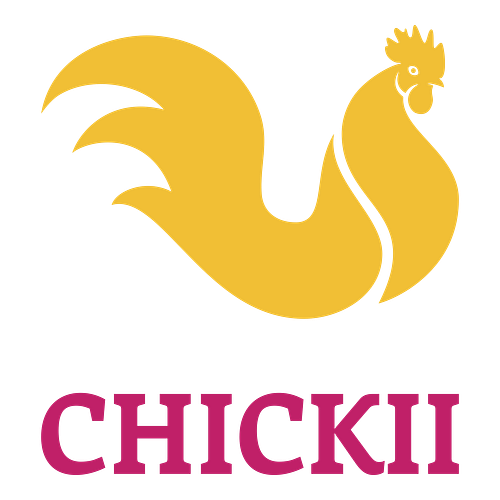 Fried chicken logo for a business called Chickii