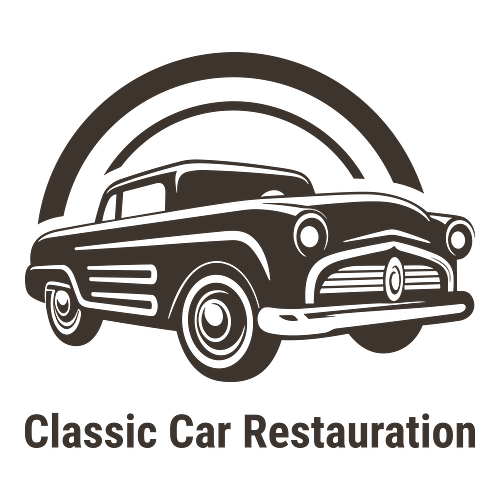 Ein Logo für eine Autowerkstadt namens Classic Car Restauration.