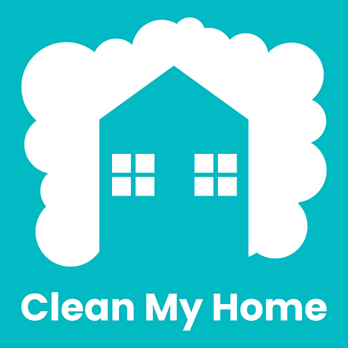 Ein Logo für eine Reinigungsfirma namens Clean My Home.