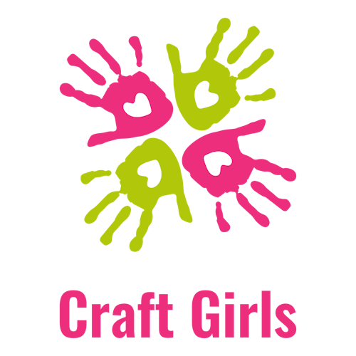 Logo para un negocio de manualidades de una empresa llamada Craft Girls.