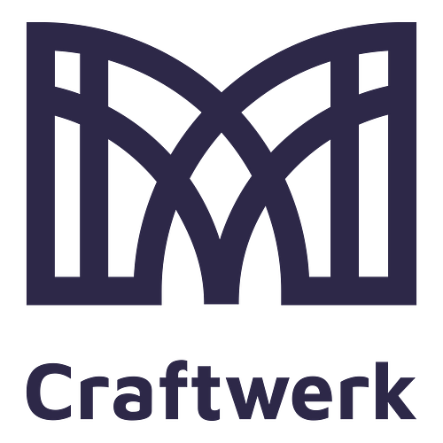 Ein Logo für einen Bastelladen namens Craftwerk.