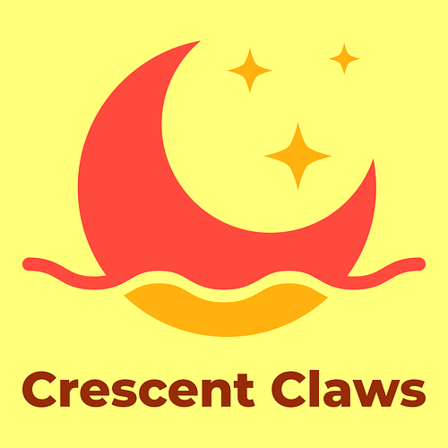 Lucky logo for a business called Crescent Claws.
