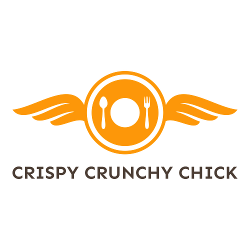 Fried chicken logo for a business called Crispy Chrunchy Chick.