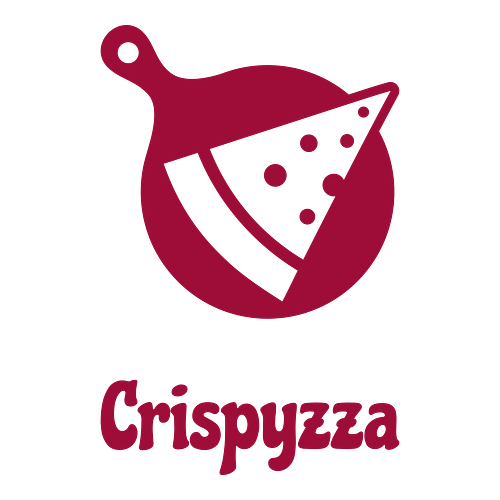 Un logo per una pizzeria che si chiama Crispyzza.