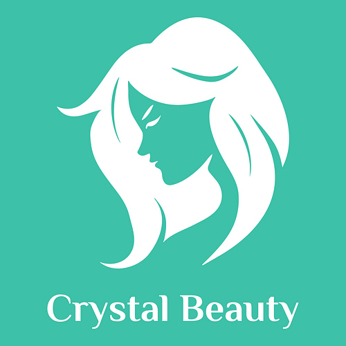 Logo para negocios de belleza de una empresa llamada Crystal Beauty.