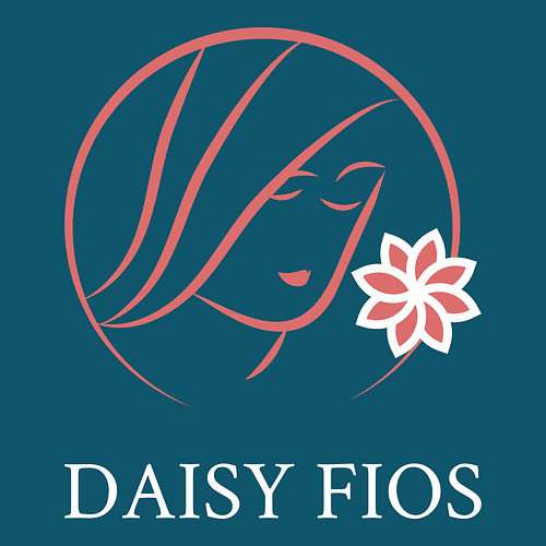Logotipo para um serviço de tranças de cabelo chamado Daisy Fios.