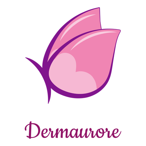 Un logo de cosmétique pour une entreprise appelée Dermaurore.