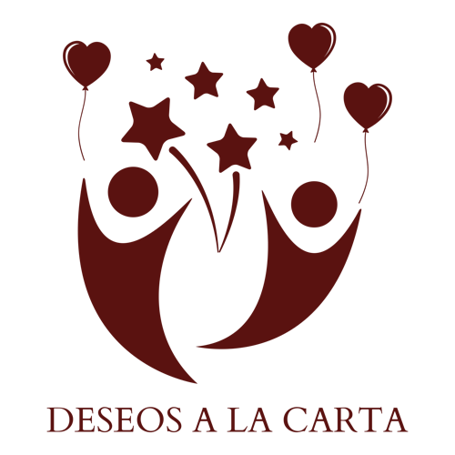 Logo de una empresa de organización de eventos llamada "Deseos a la Carta".