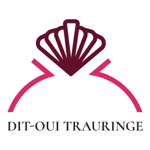 Ein Logo für ein Juweliergeschäft namens Dit-Oui Trauringe.