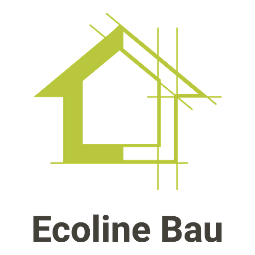 Ein Logo für ein Bauunternehmen namens EcoLine Bau.