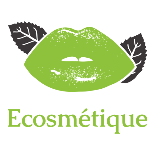 Un logo de cosmétique pour une entreprise appelée Ecosmétique.