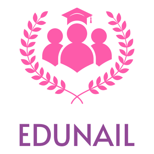 Un logo per un salone per le unghie che si chiama Edunail.