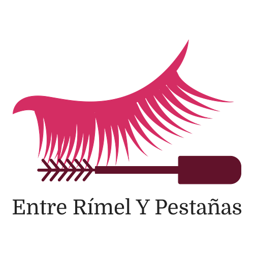 Logo para negocios de belleza de una empresa llamada Entre Rímel y Pestañas.