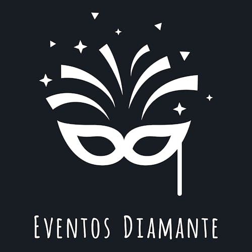 Logo de una empresa de organización de eventos llamada "Eventos Diamante".