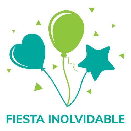 Logo de una empresa de organización de eventos llamada "Fiesta Inolvidable".