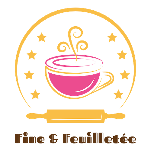 Un logo de pâtisserie pour une entreprise appelée Fine & Feuilletée.