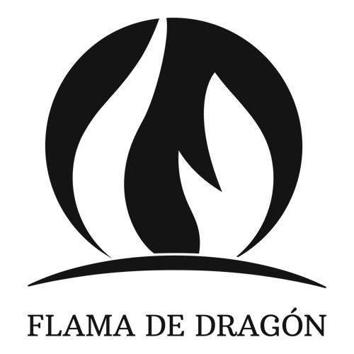 Logo para velas de una empresa llamada Flama de Dragón.