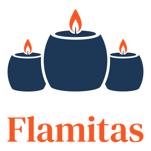 Logo para velas de una empresa llamada Flamitas.